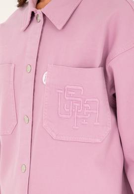 Kadın Pudra Jean Gömlek - 50289275003