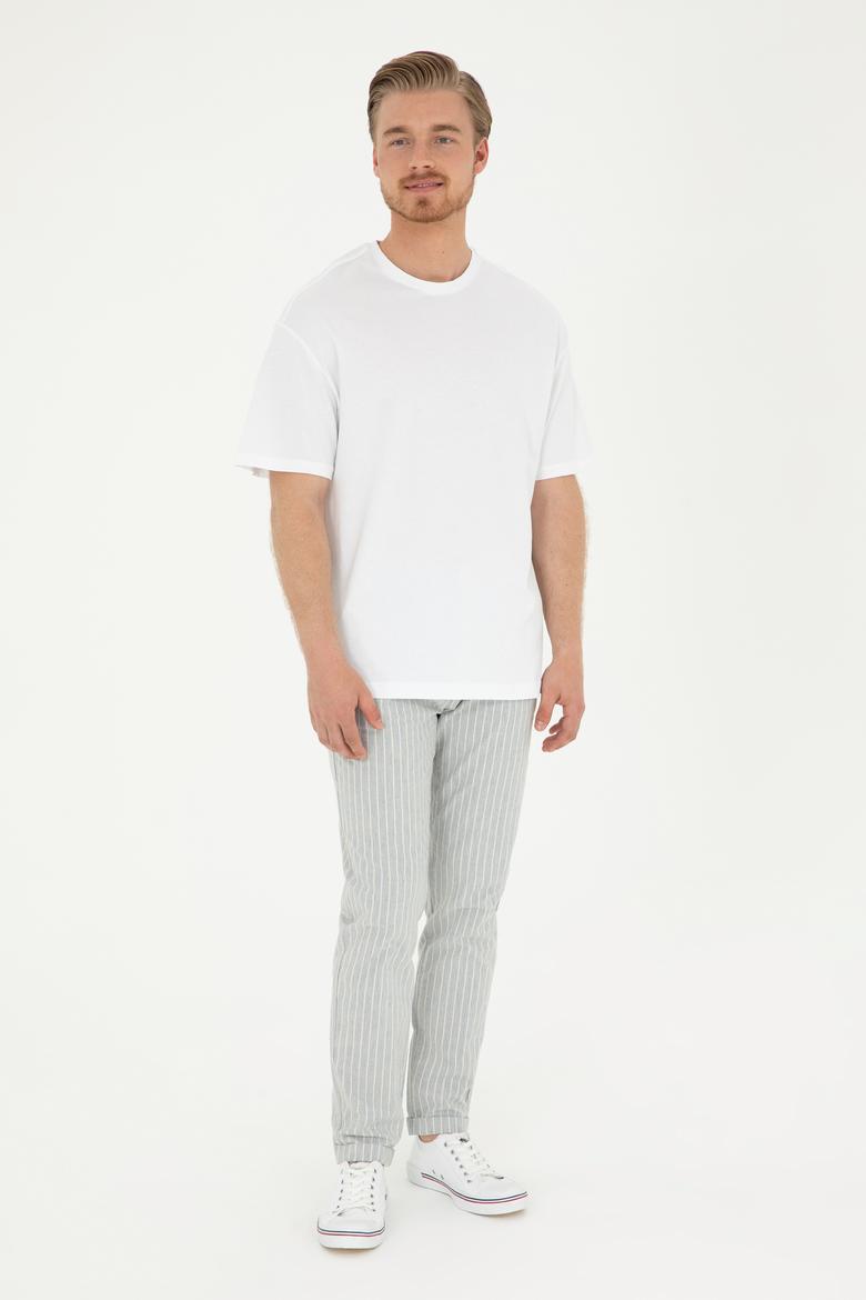 Erkek Açık Mavi Kanvas Pantolon - 50283962099