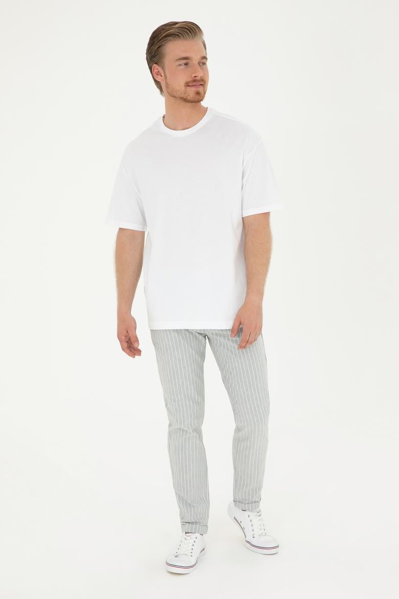 Erkek Açık Mavi Kanvas Pantolon - 50283962099