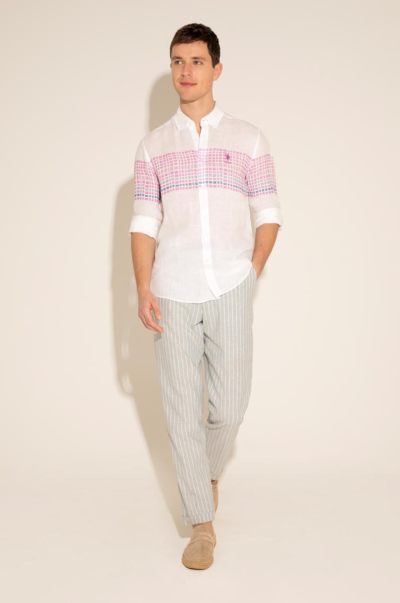 Erkek Açık Mavi Kanvas Pantolon