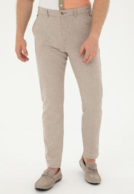 Erkek Carrot Fit Camel Kanvas Pantolon - 50287457029