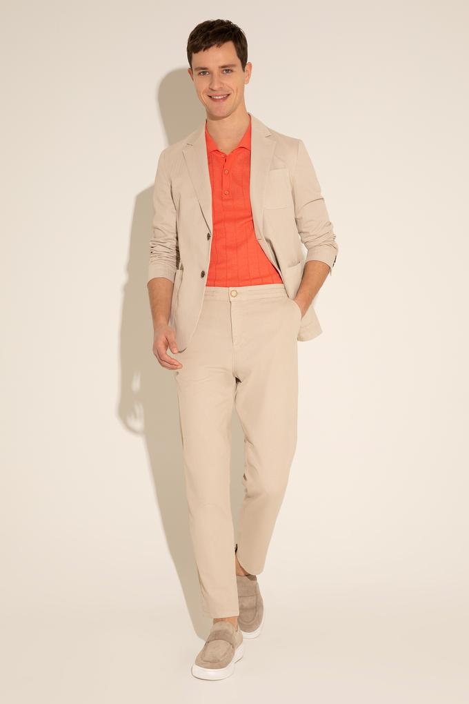 Erkek Carrot Fit Camel Kanvas Pantolon