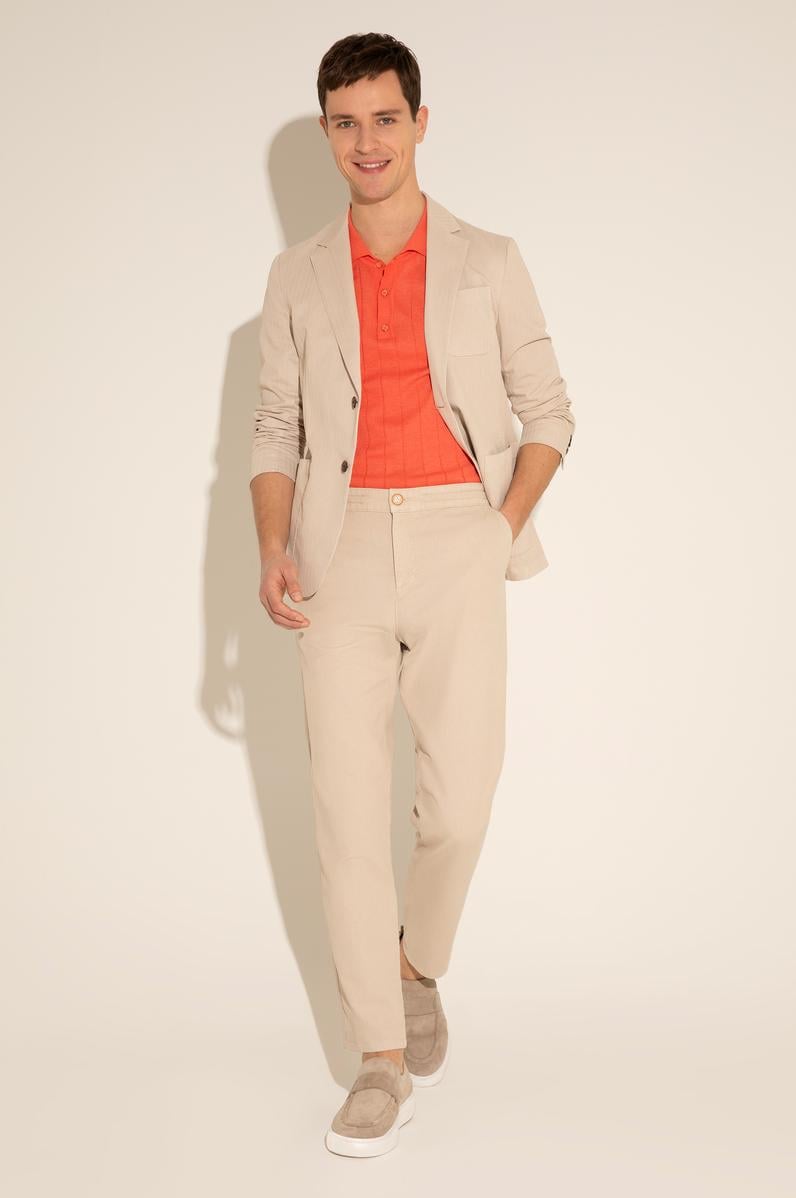 Erkek Carrot Fit Camel Kanvas Pantolon