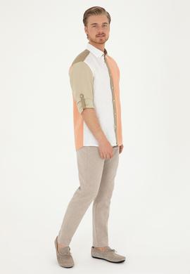 Erkek Carrot Fit Camel Kanvas Pantolon - 50287457029