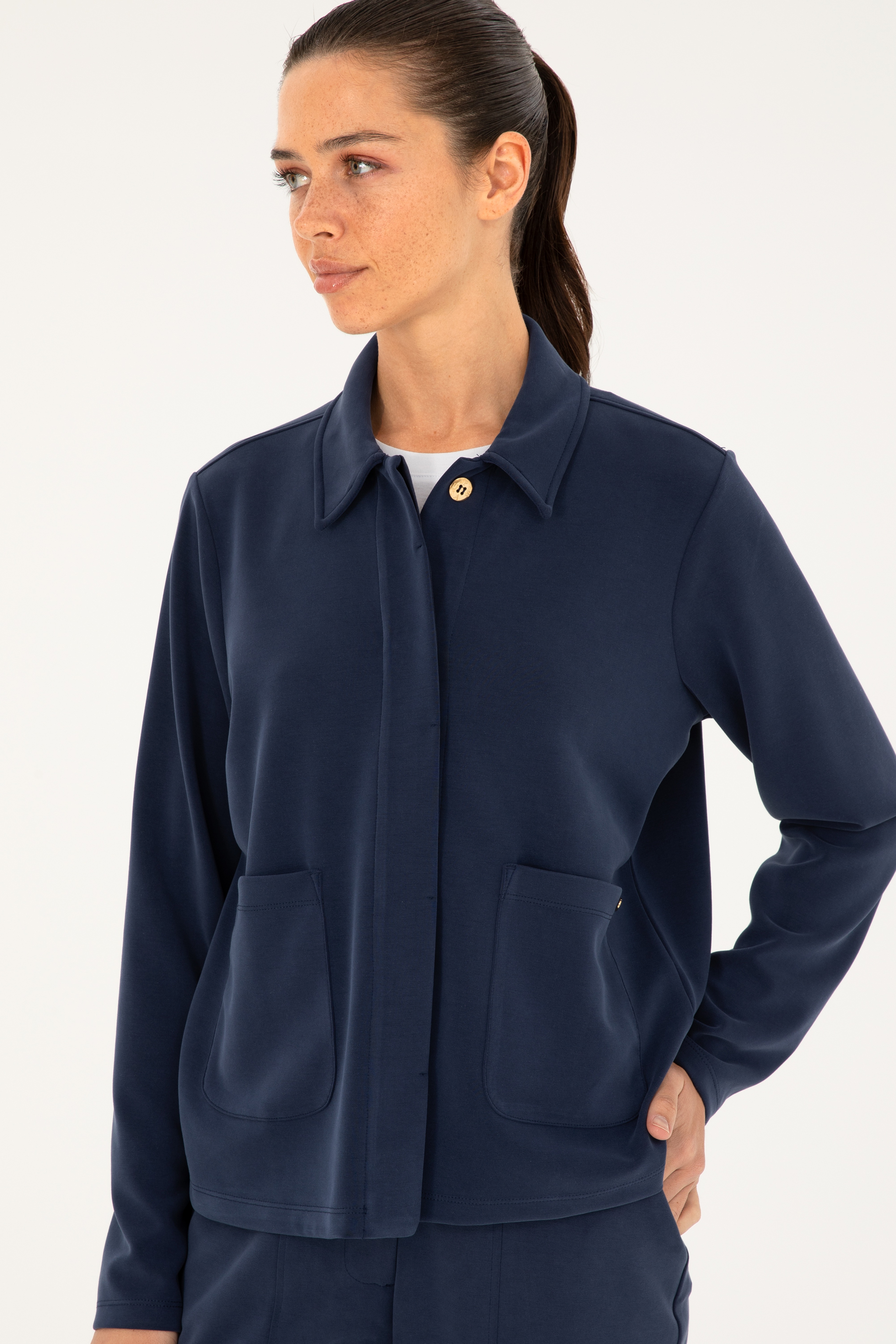Kadın Lacivert Sweatshirt - Image 3