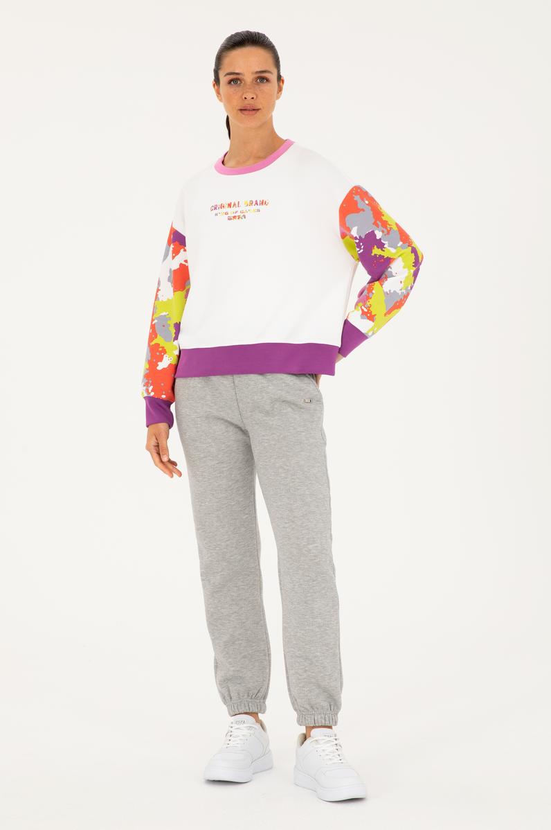 Kadın Gri Melanj Eşofman Altı