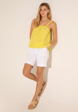 Kadın Beyaz Dokuma Şort - 50281722048