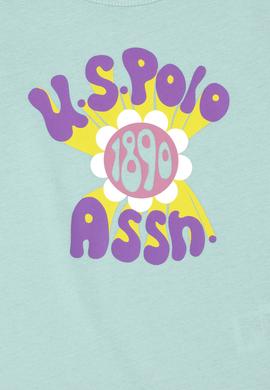 Kız Çocuk Mint Bisiklet Yaka Kolsuz Tişört - 50288410002