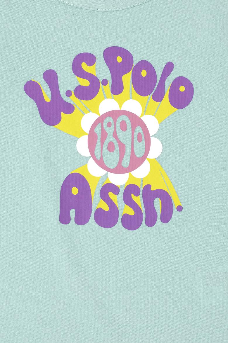 Kız Çocuk Mint Bisiklet Yaka Kolsuz Tişört - 50288410002