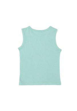 Kız Çocuk Mint Bisiklet Yaka Kolsuz Tişört - 50288410002