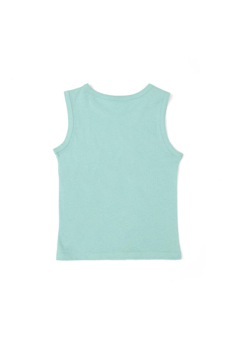 Kız Çocuk Mint Bisiklet Yaka Kolsuz Tişört - 50288410002