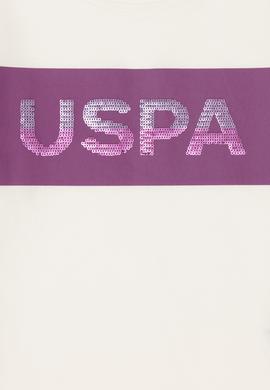 Kız Çocuk Ekru Bisiklet Yaka Tişört - 50288456003