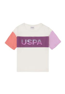 Kız Çocuk Ekru Bisiklet Yaka Tişört - 50288456003