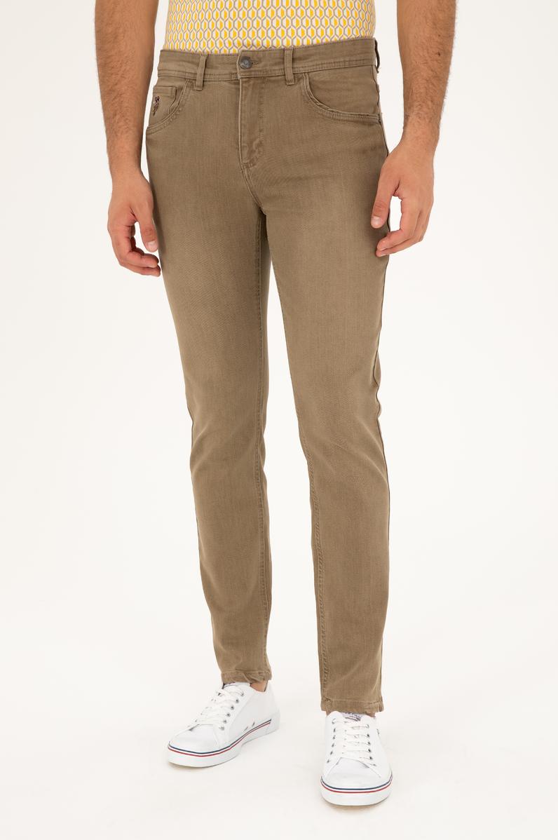 Erkek Açık Haki Jean Pantolon