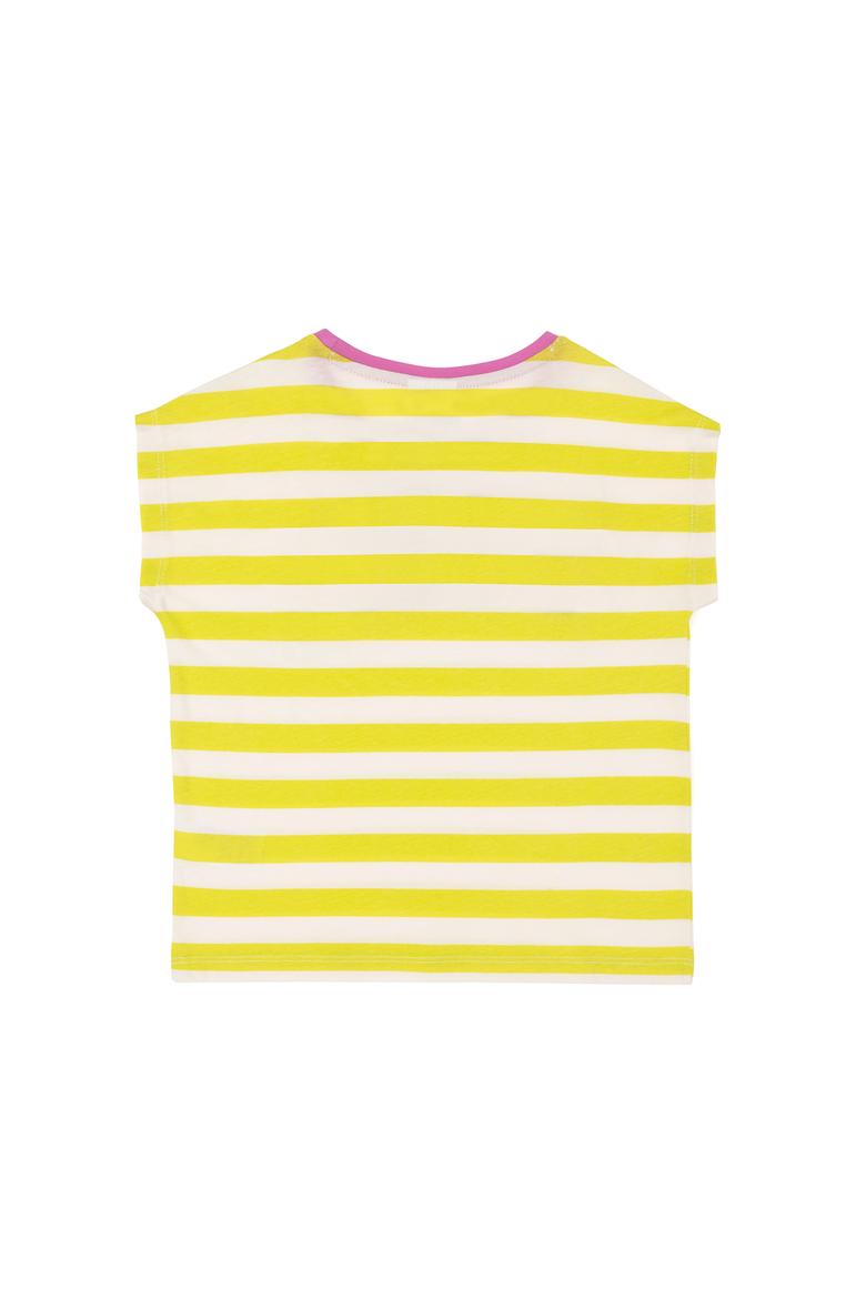 Kız Çocuk Fıstık Bisiklet Yaka Tişört - 50288409003