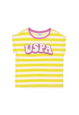 Kız Çocuk Fıstık Bisiklet Yaka Tişört - 50288409003