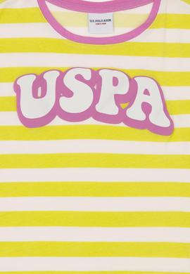 Kız Çocuk Fıstık Bisiklet Yaka Tişört - 50288409003