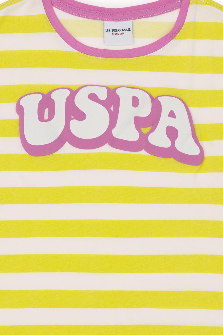 Kız Çocuk Fıstık Bisiklet Yaka Tişört - 50288409003