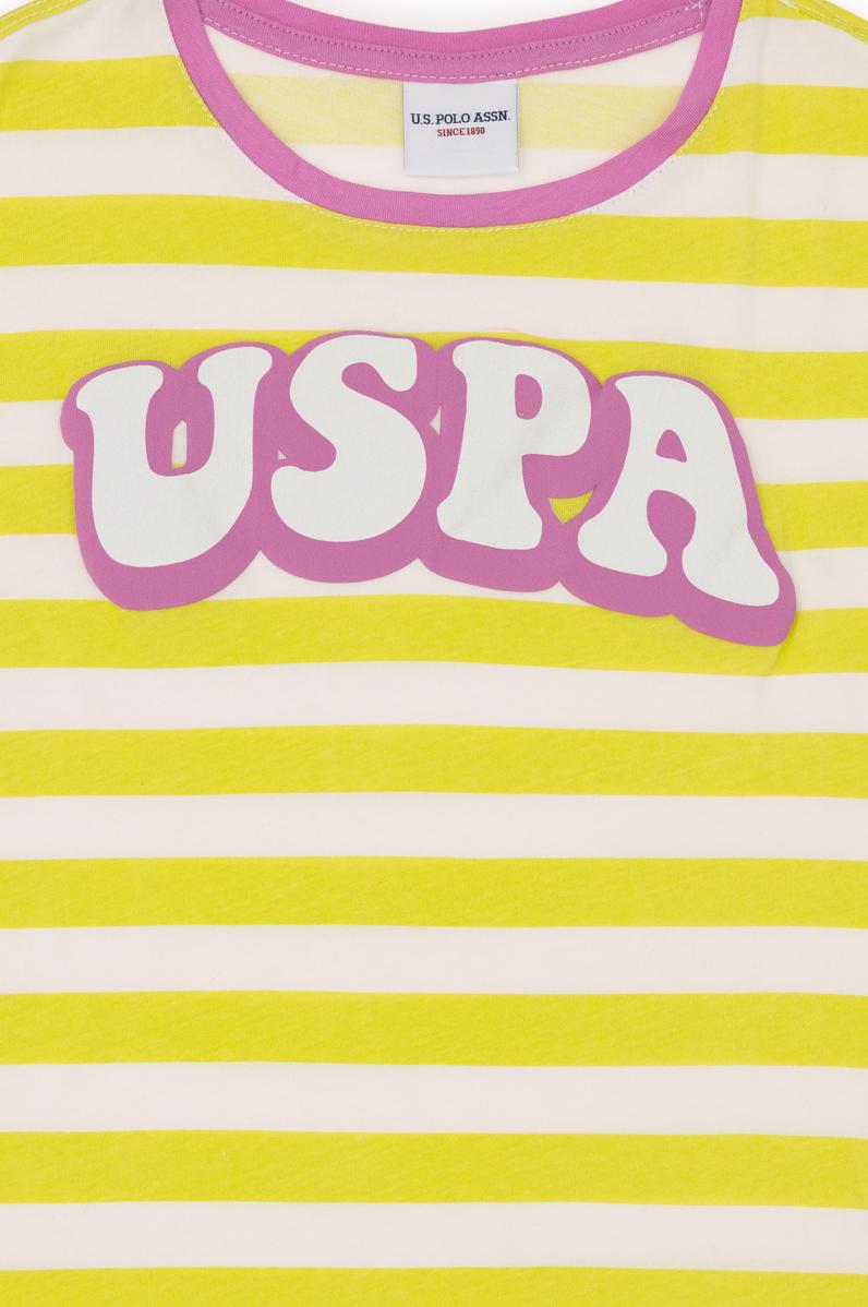 Kız Çocuk Fıstık Bisiklet Yaka Tişört