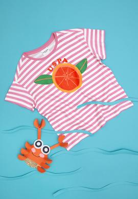 Kız Çocuk Menekşe Bisiklet Yaka Tişört - 50288440017