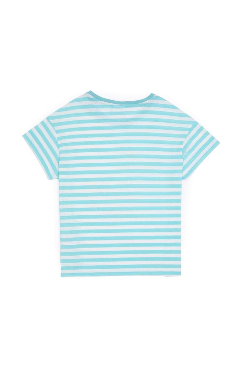 Kız Çocuk Mint Bisiklet Yaka Tişört - 50288440029