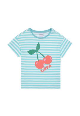 Kız Çocuk Mint Bisiklet Yaka Tişört - 50288440029