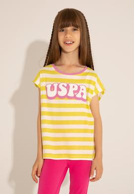 Kız Çocuk Fıstık Bisiklet Yaka Tişört - 50288409003