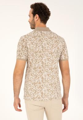 Erkek Regular Fit Polo Yaka Açık Haki Tişört - 50281959017