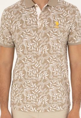 Erkek Regular Fit Polo Yaka Açık Haki Tişört - 50281959017