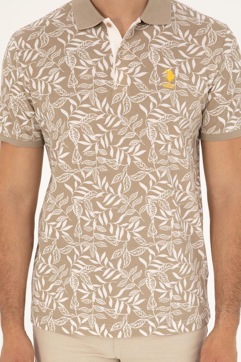 Erkek Regular Fit Polo Yaka Açık Haki Tişört - 50281959017