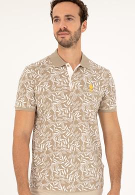 Erkek Regular Fit Polo Yaka Açık Haki Tişört - 50281959017