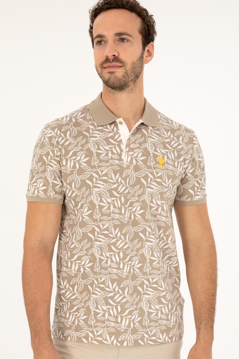 Erkek Regular Fit Polo Yaka Açık Haki Tişört - 50281959017