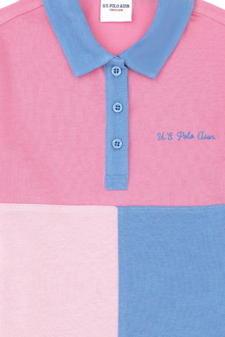 Kız Çocuk Menekşe Polo Yaka Tişört - 50288436037