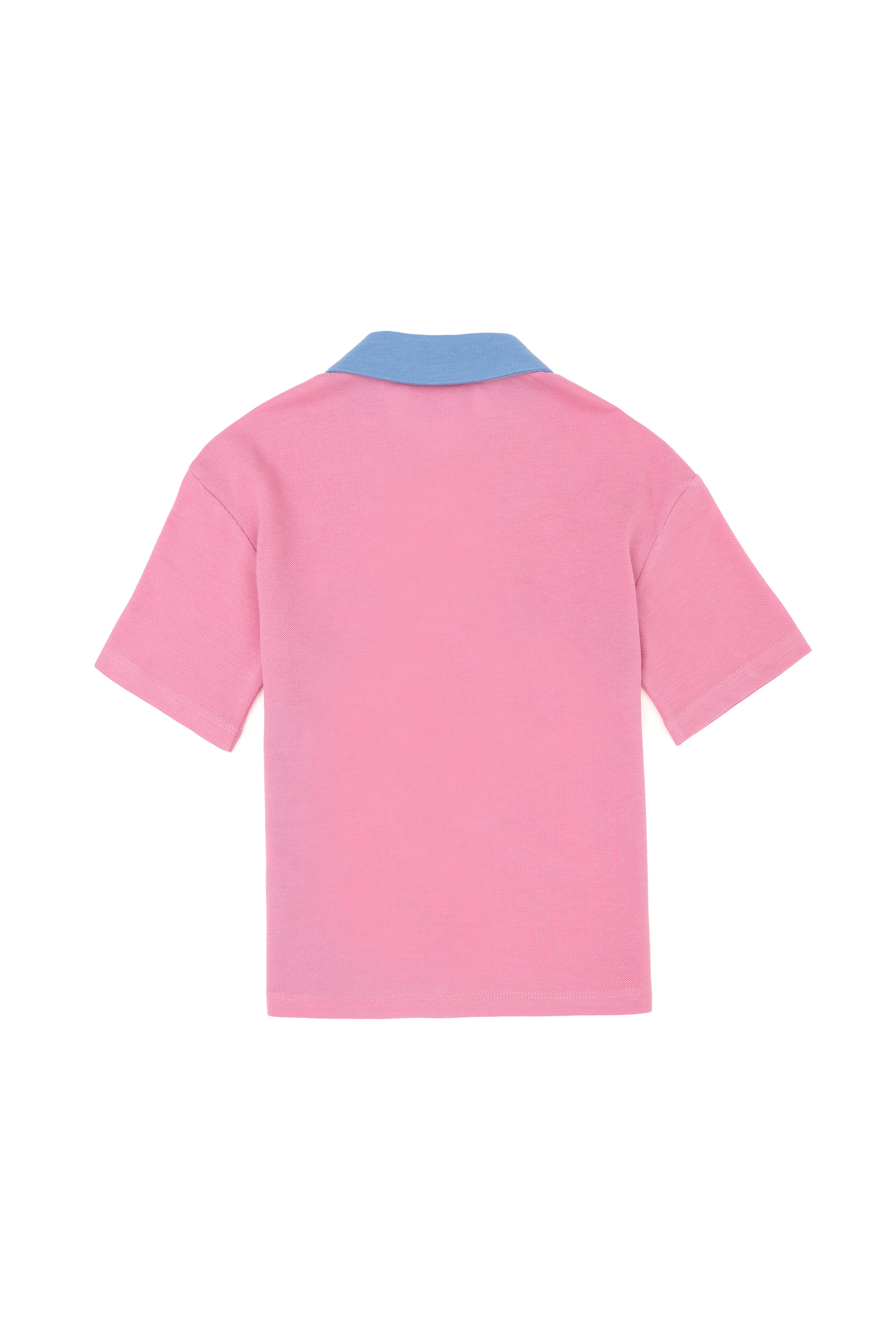 Kız Çocuk Menekşe Polo Yaka Tişört - Image 5
