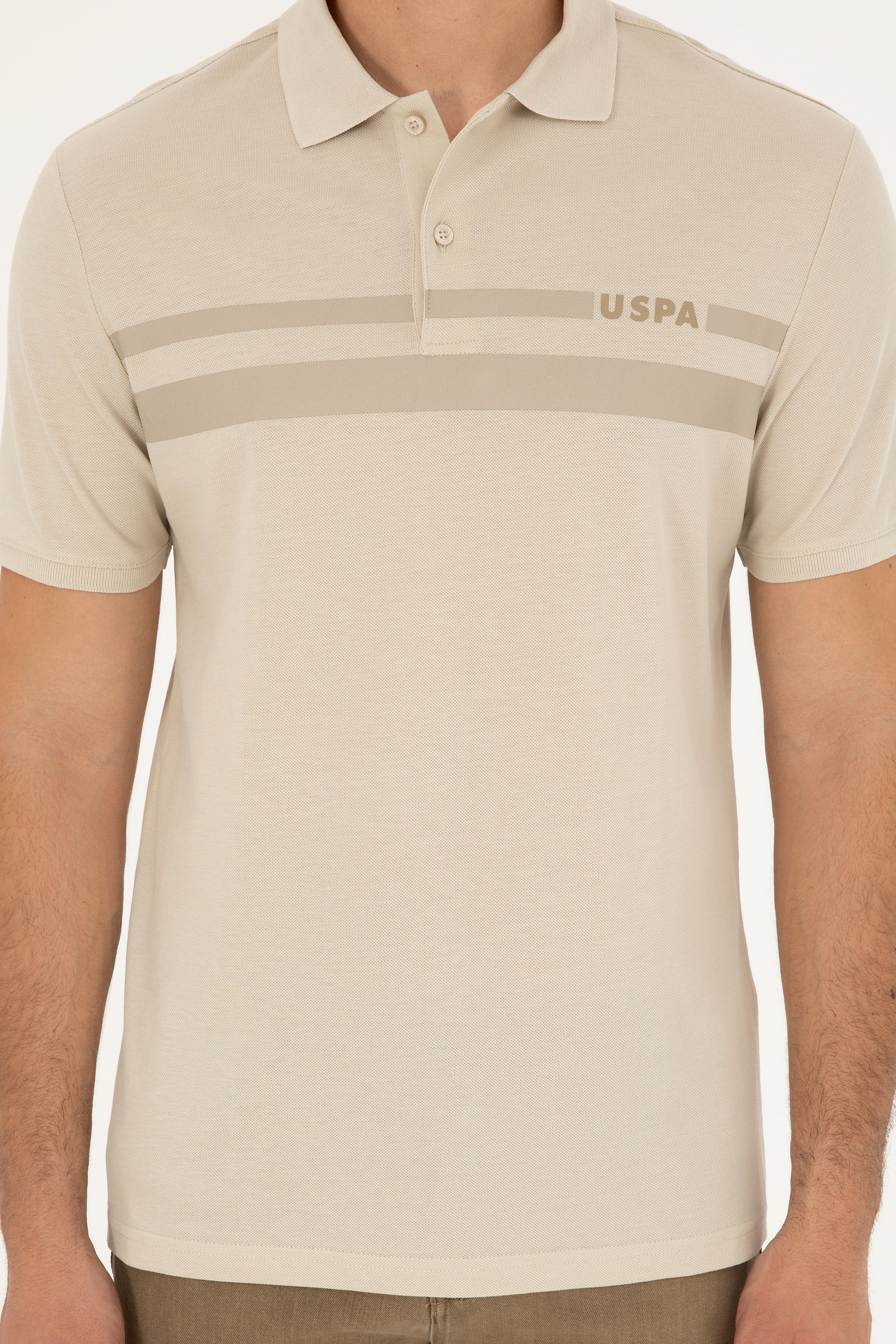 Erkek Regular Fit Polo Yaka Taş Tişört - Image 6