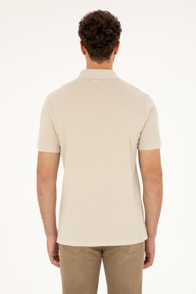 Erkek Regular Fit Polo Yaka Taş Tişört - 50287102031