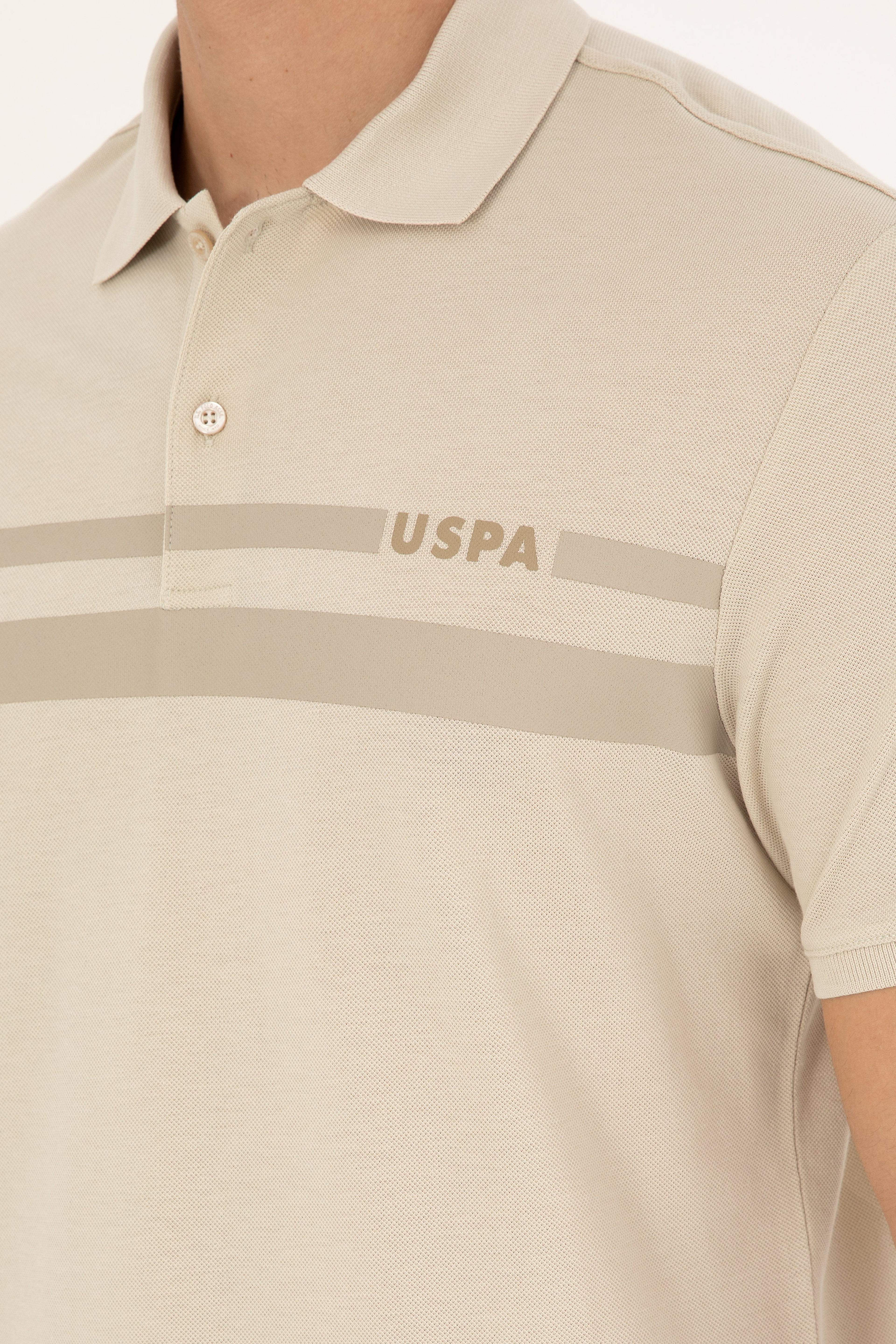 Erkek Regular Fit Polo Yaka Taş Tişört - Image 7