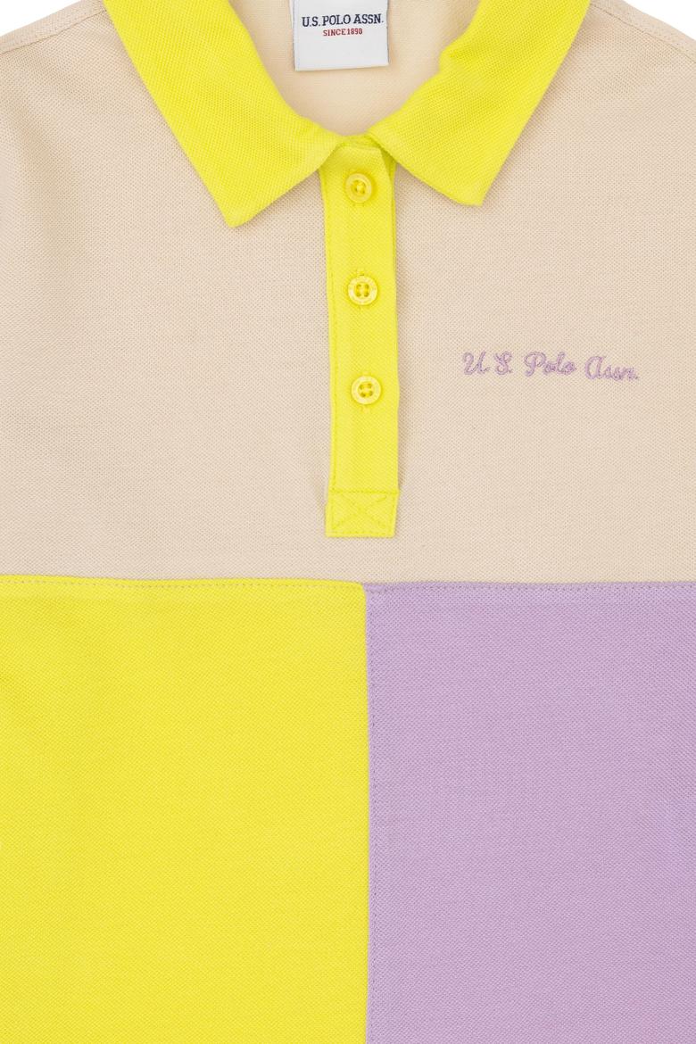 Kız Çocuk Krem Polo Yaka Tişört - 50288436033