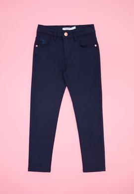 Kız Çocuk Lacivert Kanvas Pantolon - 50266387011