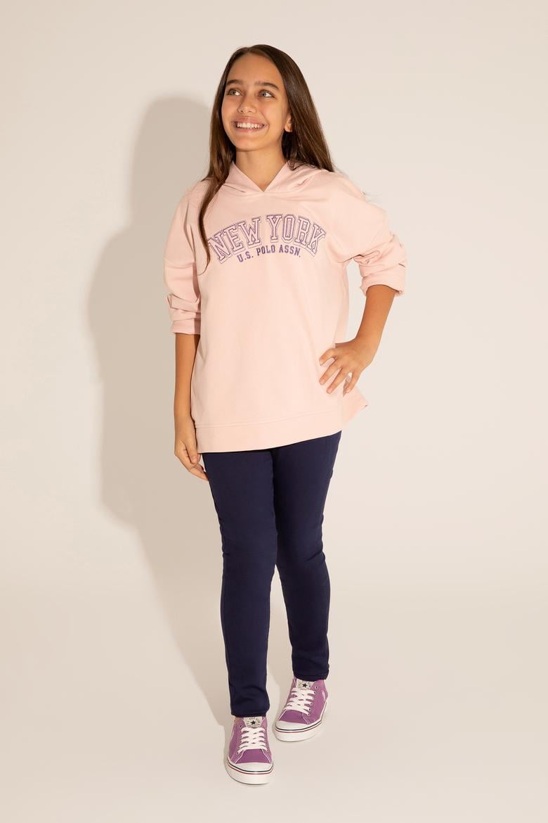 Kız Çocuk Lacivert Kanvas Pantolon - 50266387011