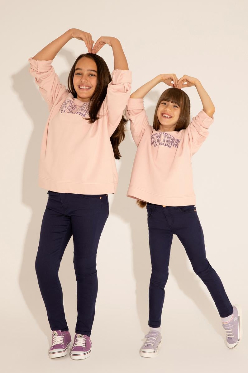 Kız Çocuk Lacivert Kanvas Pantolon