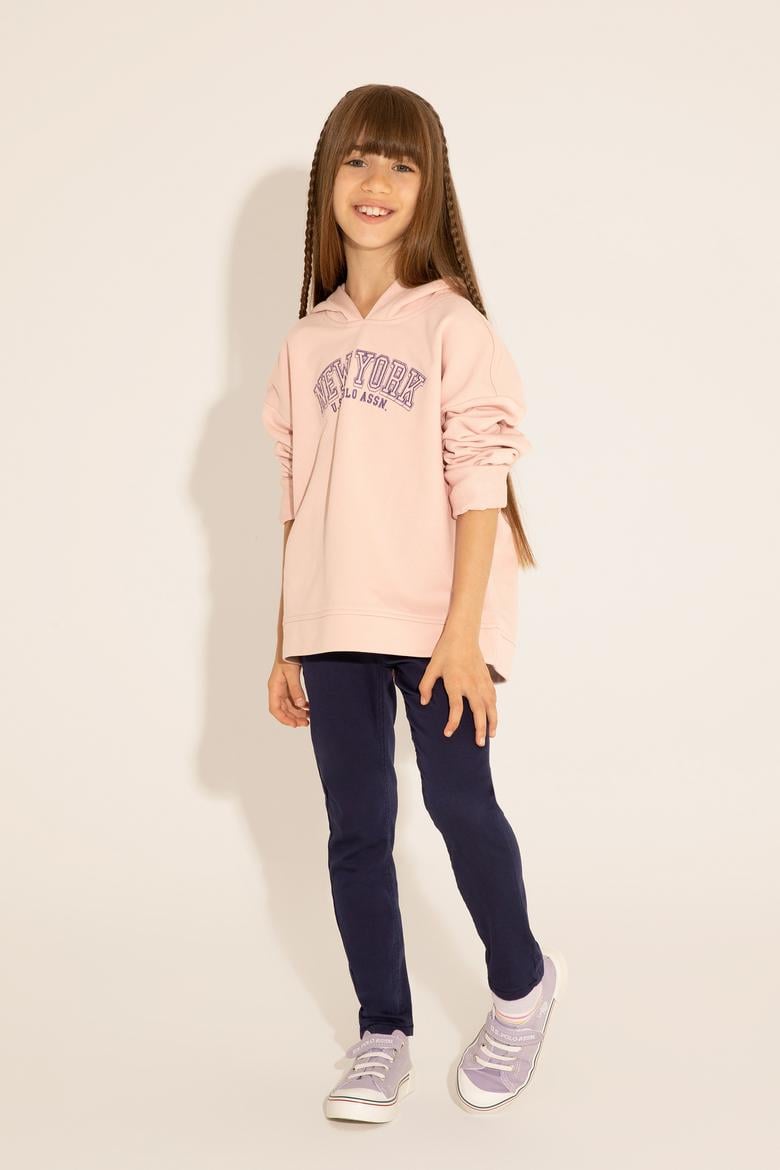 Kız Çocuk Lacivert Kanvas Pantolon - 50266387011