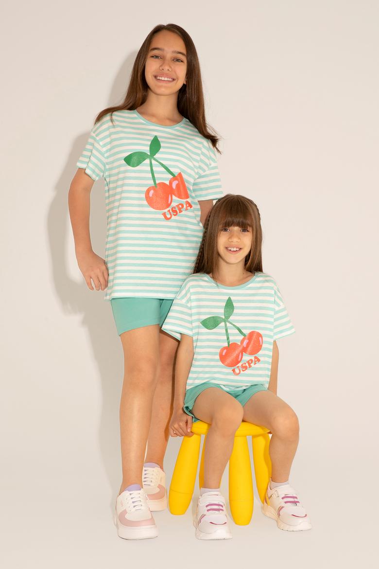 Çocuk Mint Örme Şort