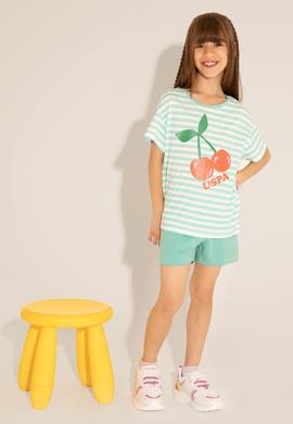 Çocuk Mint Örme Şort - 50265400008