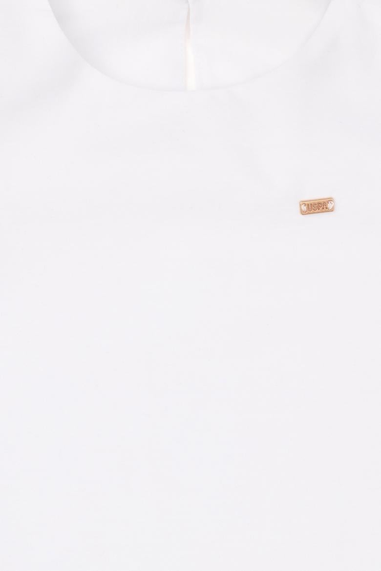 Kız Çocuk Beyaz Kolsuz Dokuma Elbise - 50262731009