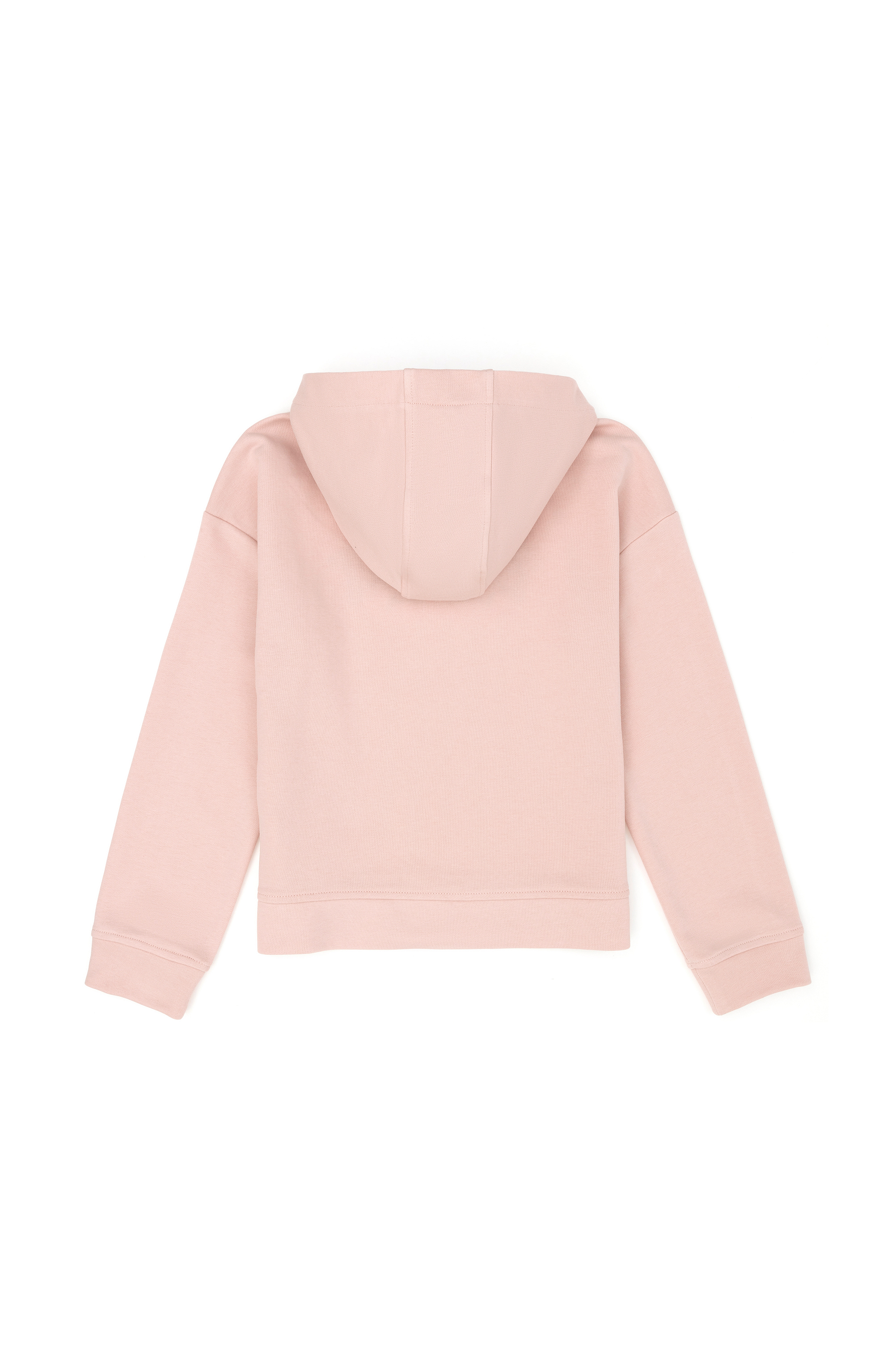 Kız Çocuk Toz Pembe Kapüşonlu Sweatshirt