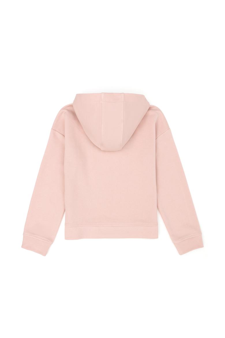 Kız Çocuk Toz Pembe Kapüşonlu Sweatshirt - 50276913021