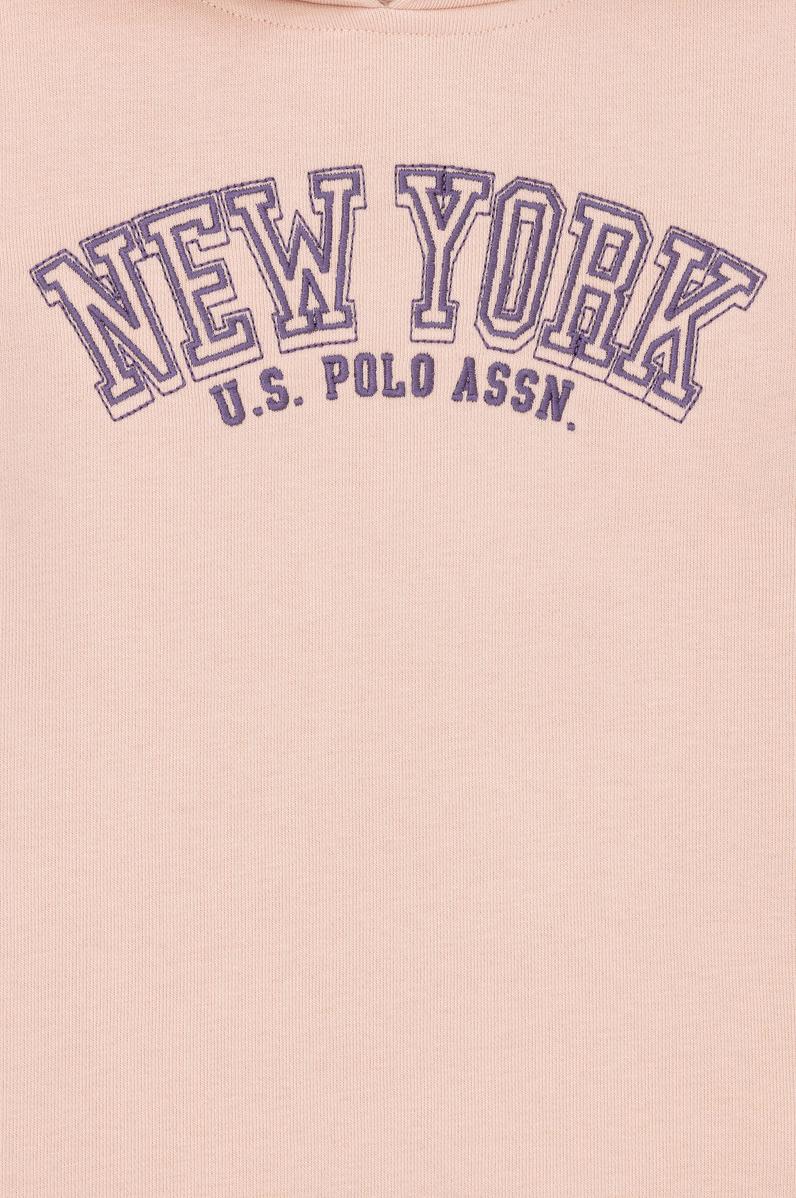 Kız Çocuk Toz Pembe Kapüşonlu Sweatshirt