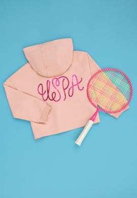 Kız Çocuk Pudra Kapüşonlu Sweatshirt - 50276918033