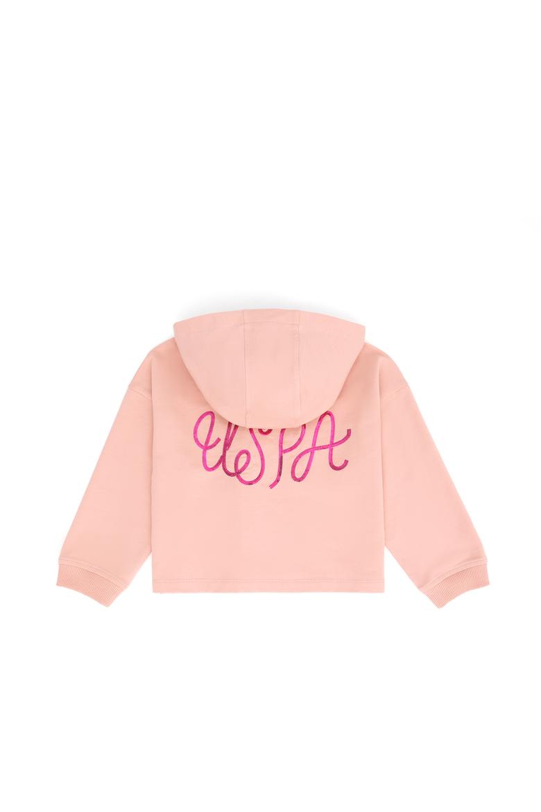 Kız Çocuk Pudra Kapüşonlu Sweatshirt - 50276918033